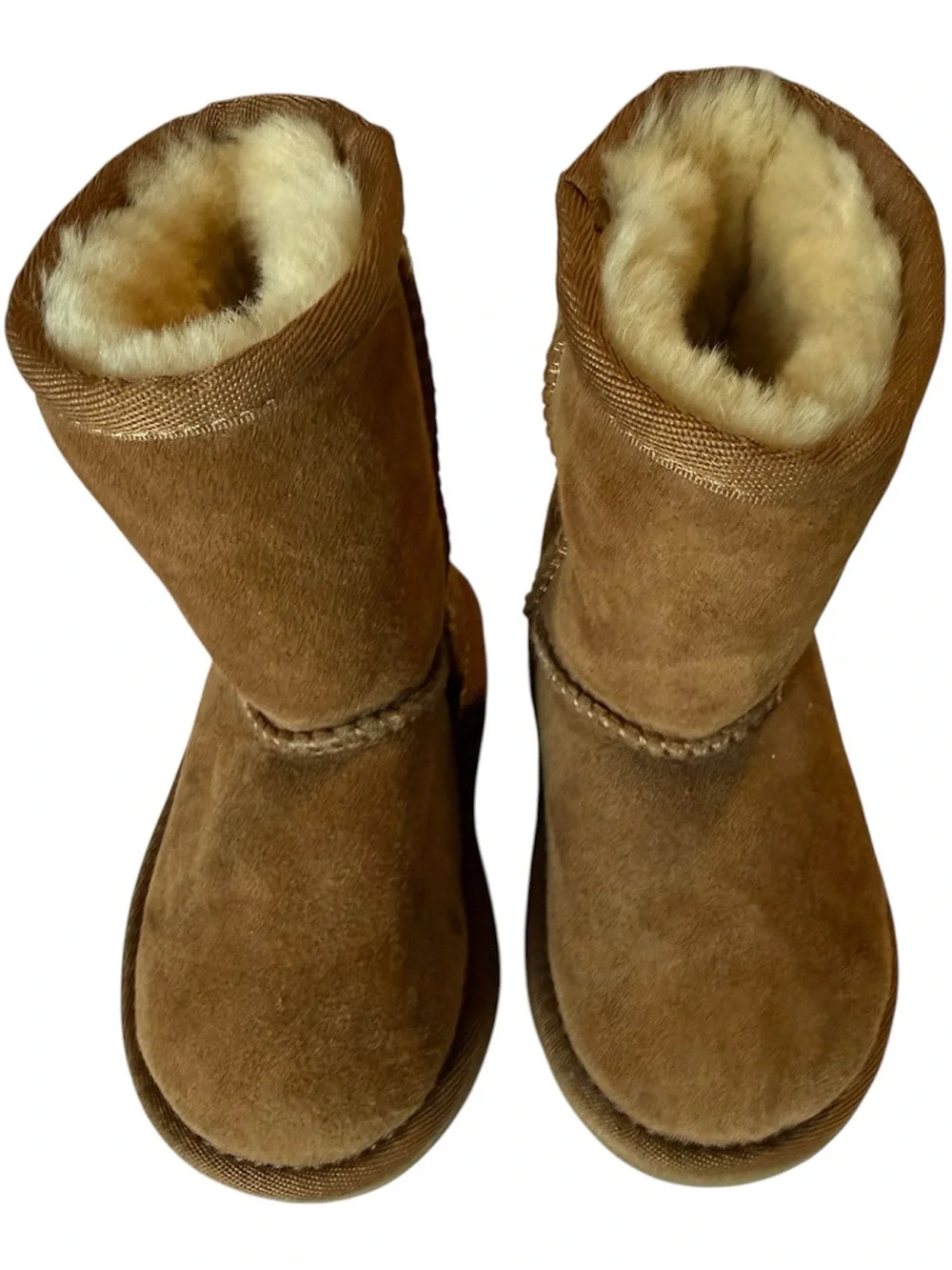UGG Kids Classic Short Boot in Chestnut with Cream Shearling
